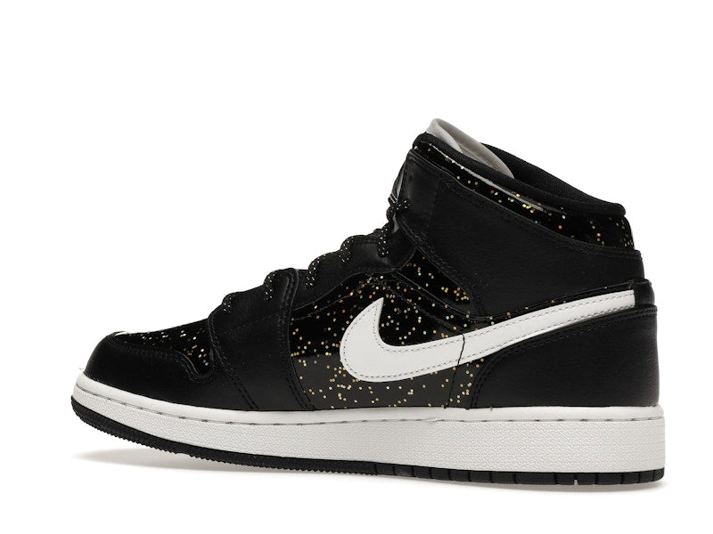 Jordan 1 Mid Black Speckle (GS)