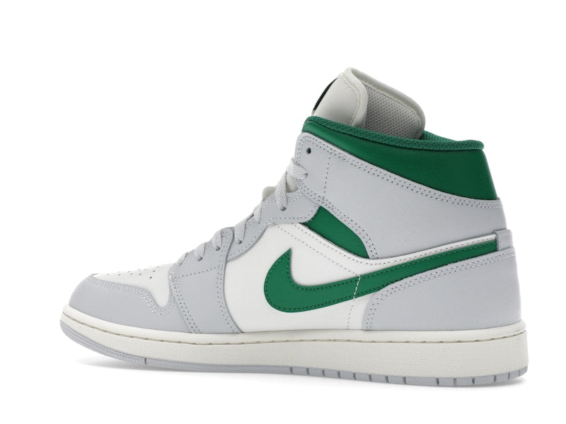 Jordan 1 Mid White Pure Platinum Pine Green