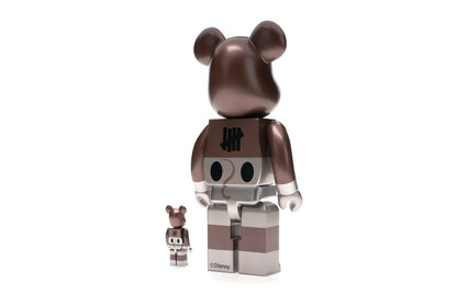 Bearbrick x Undefeated x Disney Mickey Mouse 90th Anniversary 100% & 400% Set Copper/Black