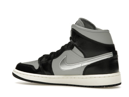 Jordan 1 Mid SE Black Metallic Silver (Women's)