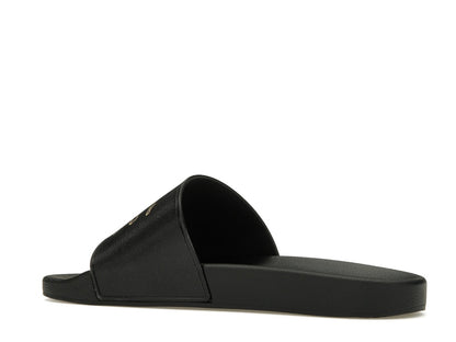Burberry Check EKD Motif Slide Black