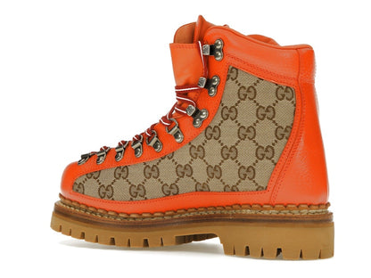 Gucci x The North Face Canvas Leather Boot Beige Orange (Women's)