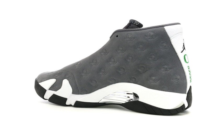 Jordan 14 Retro Oregon Ducks PE Grey