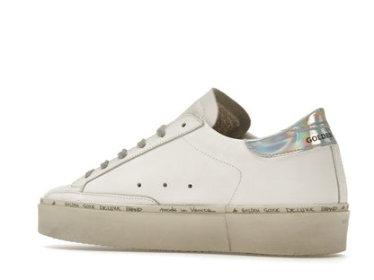 Golden Goose Hi Star White Glitter Star Mirror Heel (Women's)
