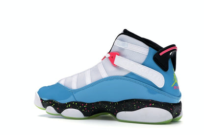 Jordan 6 Rings White Light Blue Fury Cyber
