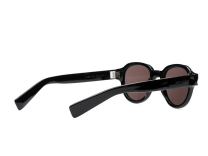 Saint Laurent Round-Frame Acetate Sunglasses Black/Black/Black (SL546-30013743-001)