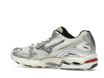 Mizuno Wave Rider 10 White Black Rythmic Red
