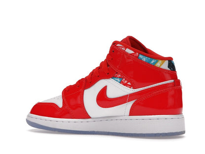 Jordan 1 Mid Barcelona Sweater Red Patent (GS)