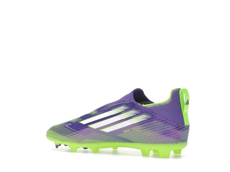 adidas F50 League Laceless FG/MG Purple Rush Cloud White Lucid Lemon (GS)