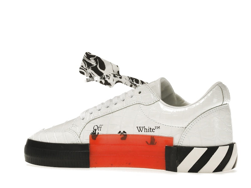 OFF-WHITE Vulc Low Croco Leather White Black