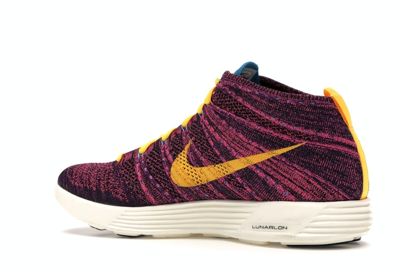 Nike Lunar Flyknit Chukka Grand Purple Laser Orange