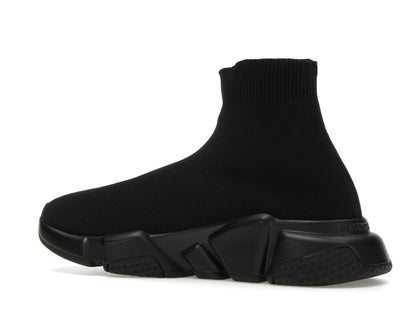 Balenciaga Speed Graffiti Trainers Black White Logo (Women's)