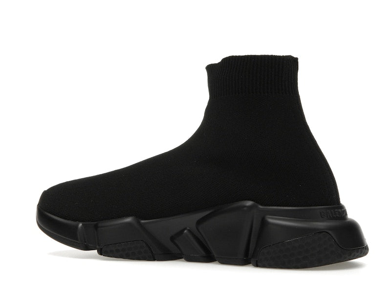 Balenciaga Speed Graffiti Trainers Black White Logo (Women's)