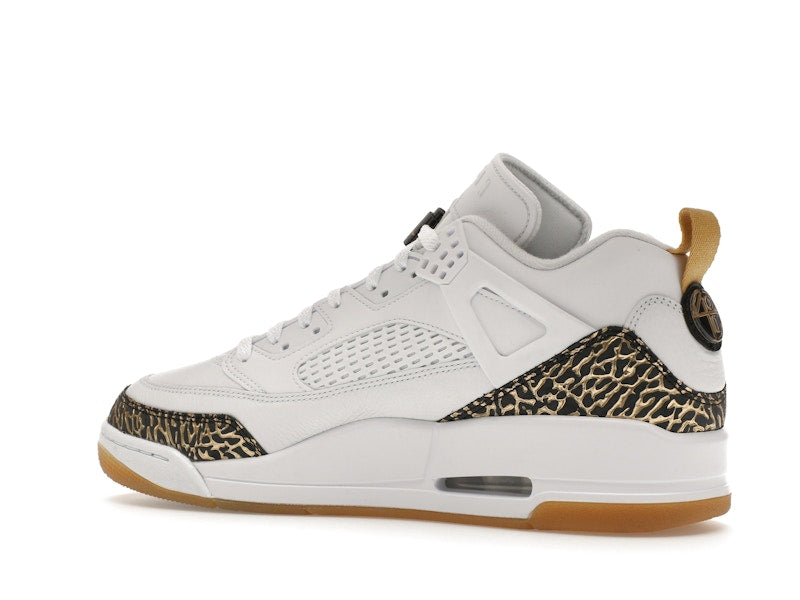 Jordan Spizike Low White Metallic Gold