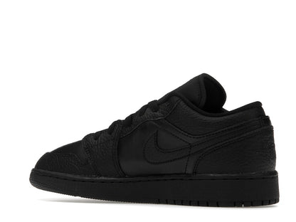Jordan 1 Low Tumbled Leather Black (GS)