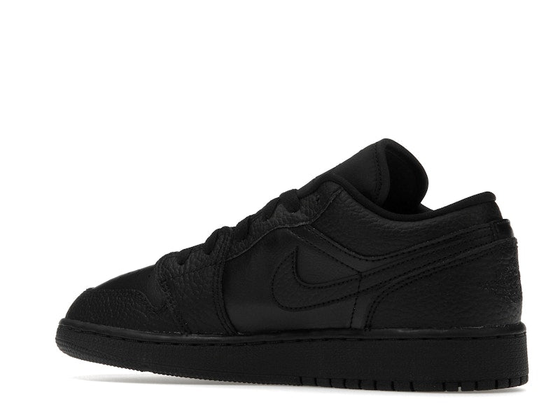 Jordan 1 Low Tumbled Leather Black (GS)