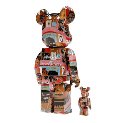 Bearbrick Andy Warhol x JEAN-MICHEL BASQUIAT #2 100% & 400% Set