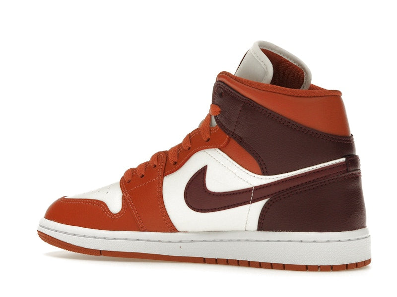 Jordan 1 Mid Dusty Peach Night Maroon (Women's)