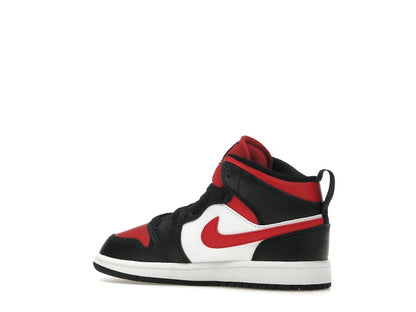 Jordan 1 Mid Black Fire Red (PS)