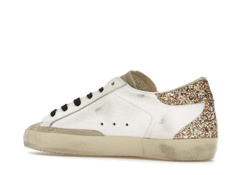 Golden Goose Super-Star White Silver Gold Glitter (Women's)
