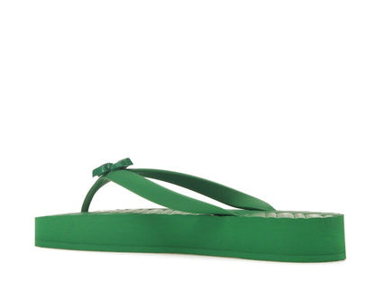 Gucci Chevron Thong Sandal Green Rubber