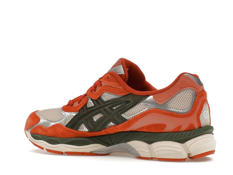 ASICS Gel-NYC Oatmeal Forest Green Orange