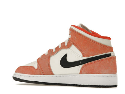 Jordan 1 Mid SE Orange Suede (GS)