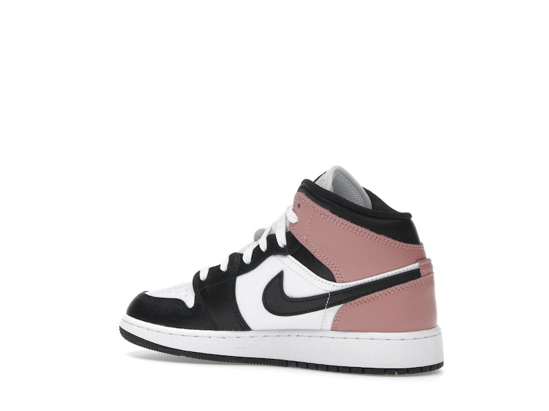Jordan 1 Mid White Rust Pink Black (GS)