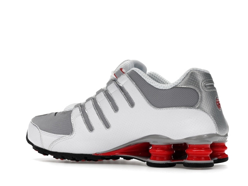 Nike Shox NZ White Red Metallic Silver