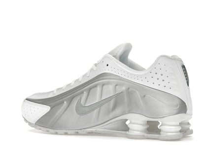 Nike Shox R4 White Bright Crimson Metallic Silver