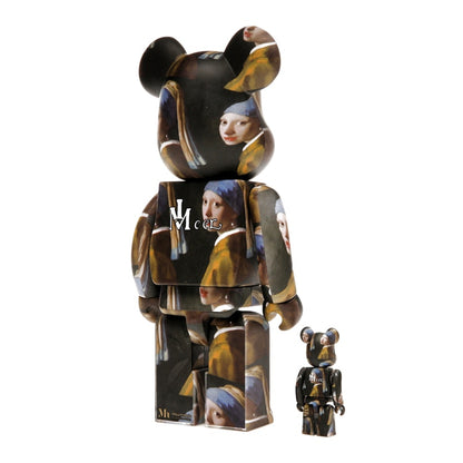 Bearbrick Johannes Vermeer (Girl with a Pearl Earring) 100% & 400% Set