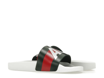 Palace x Gucci Logo Web Slide Sandal White