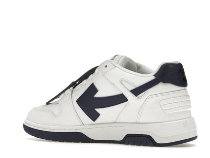 OFF-WHITE Out Of Office OOO Low Tops White Navy Blue