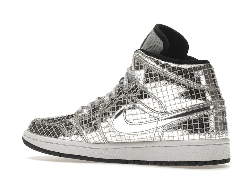 Jordan 1 Mid SE Disco Metallic Silver (Women's)