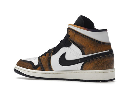 Jordan 1 Mid SE Orange Wear Away