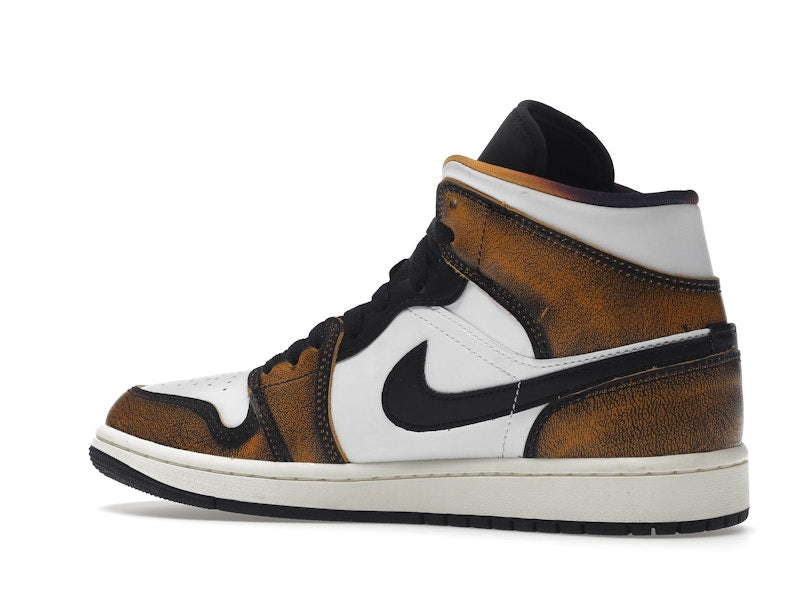 Jordan 1 Mid SE Orange Wear Away
