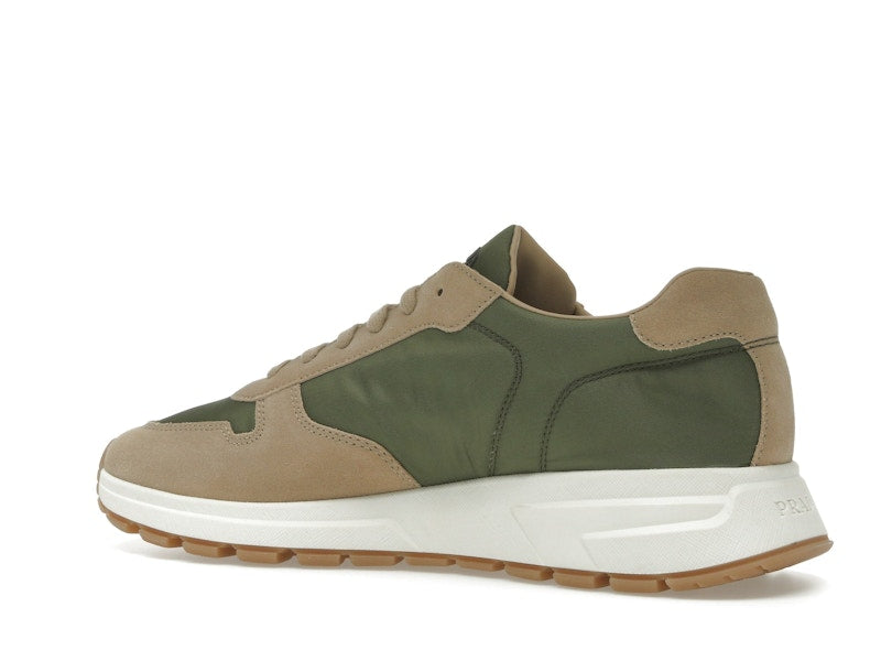 Prada PRAX 01 Sneakers Re-Nylon Brushed Leather Ecru Military
