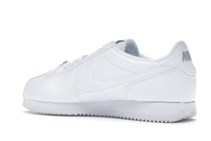 Nike Cortez Basic Leather White White-Wolf Grey-Mtllc Silver