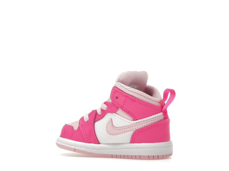 Jordan 1 Mid White Fierce Pink (TD)