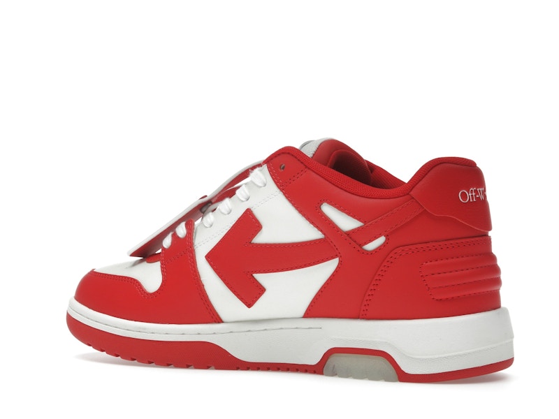 OFF-WHITE Out Of Office OOO Low Tops Red White