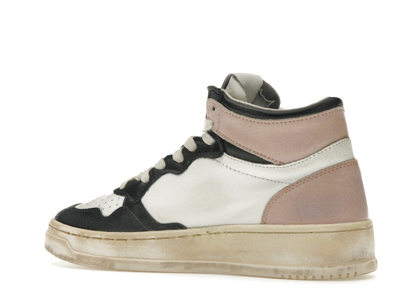 Autry Medalist Leather Mid Super Vintage White Pink Black (Women's)