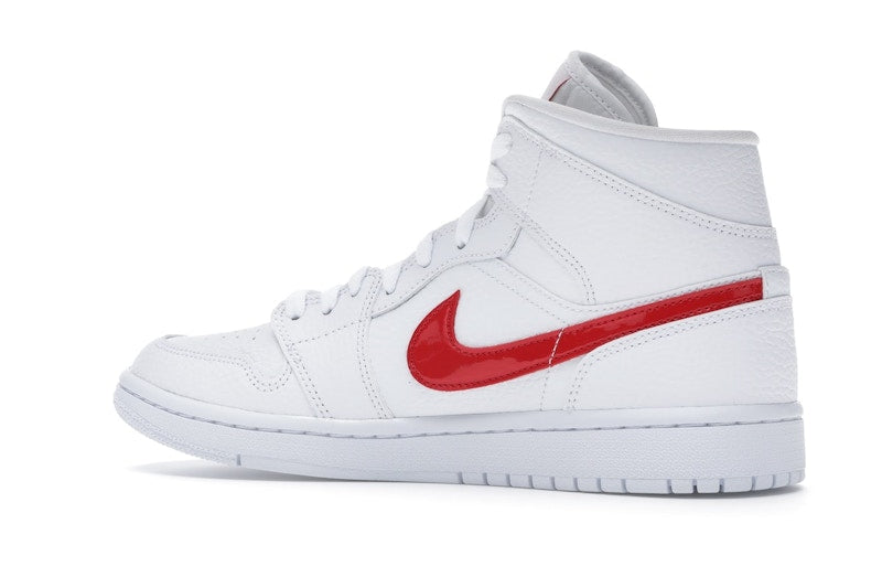 Jordan 1 Mid White University Red (Women's)
