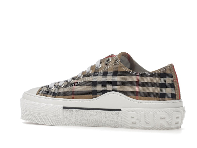 Burberry Vintage Check Cotton Sneakers Archive Beige White (Women's)