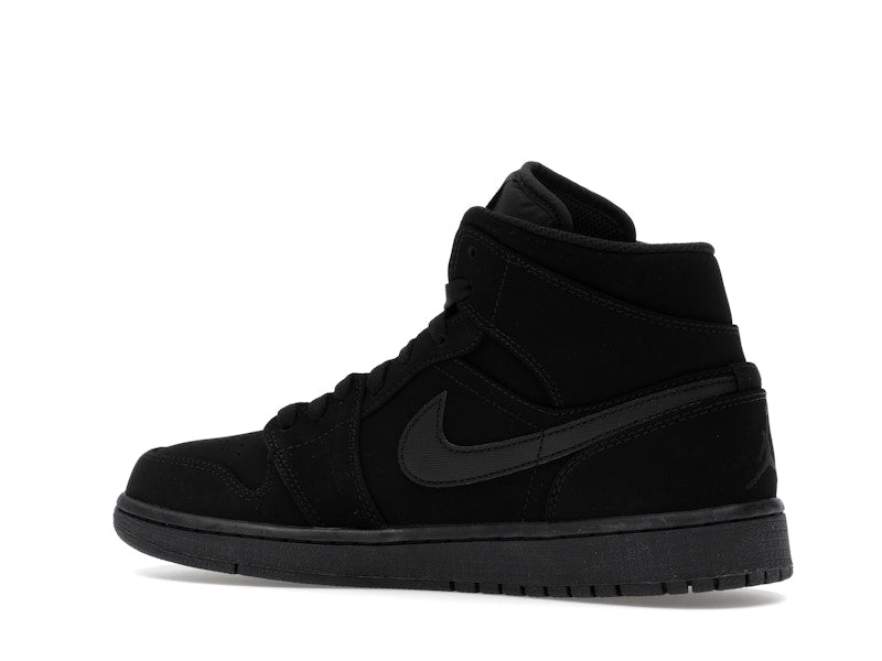 Jordan 1 Mid Black Black White