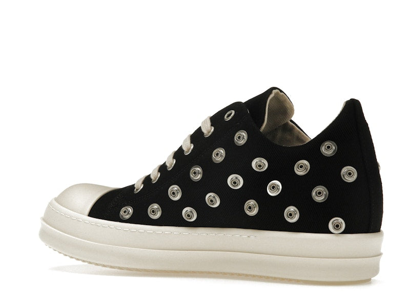 Rick Owens DRKSHDW Low Sneaks Eyelet Black Milk