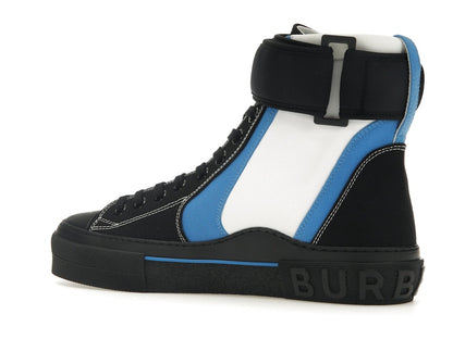 Burberry Sub High-Top Laced-Up Trainer Black Blue White