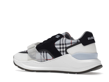 Burberry Ramsey Haymarket Check Print Light Blue White Black