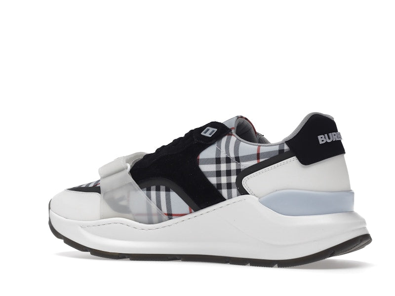 Burberry Ramsey Haymarket Check Print Light Blue White Black