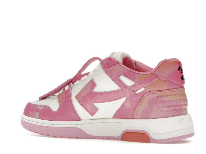 OFF-WHITE Out Of Office OOO "For Walking" Low Tops Pink Tie Dye