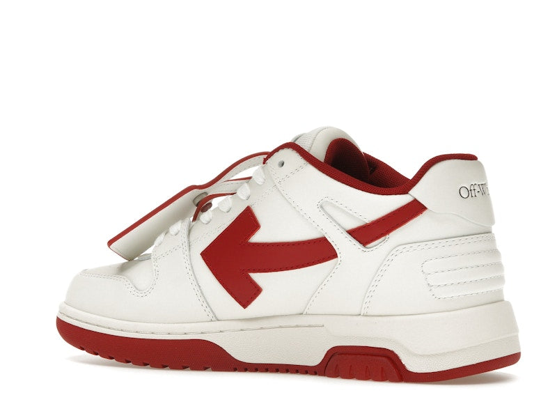 OFF-WHITE Out Of Office OOO Low Tops White Burgundy